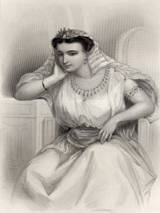 صورة كليوباترا السابعة (69-30 قبل الميلاد) من كتاب "نساء العالم البارزات" بقلم ماري كاودن كلارك ، 1858 بواسطة بيير جوستاف يوجين ستال